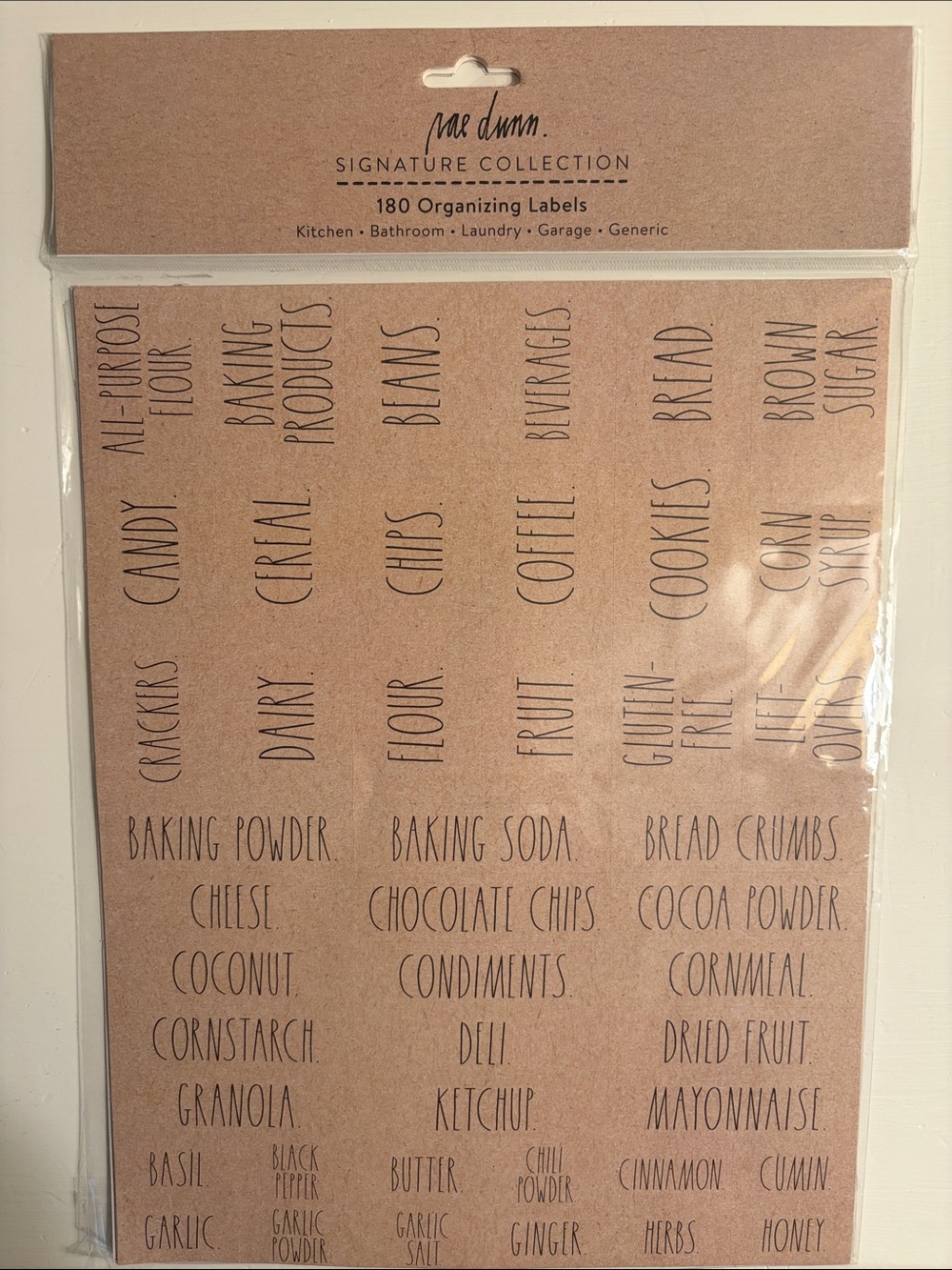 Rae Dunn Organizing Labels
